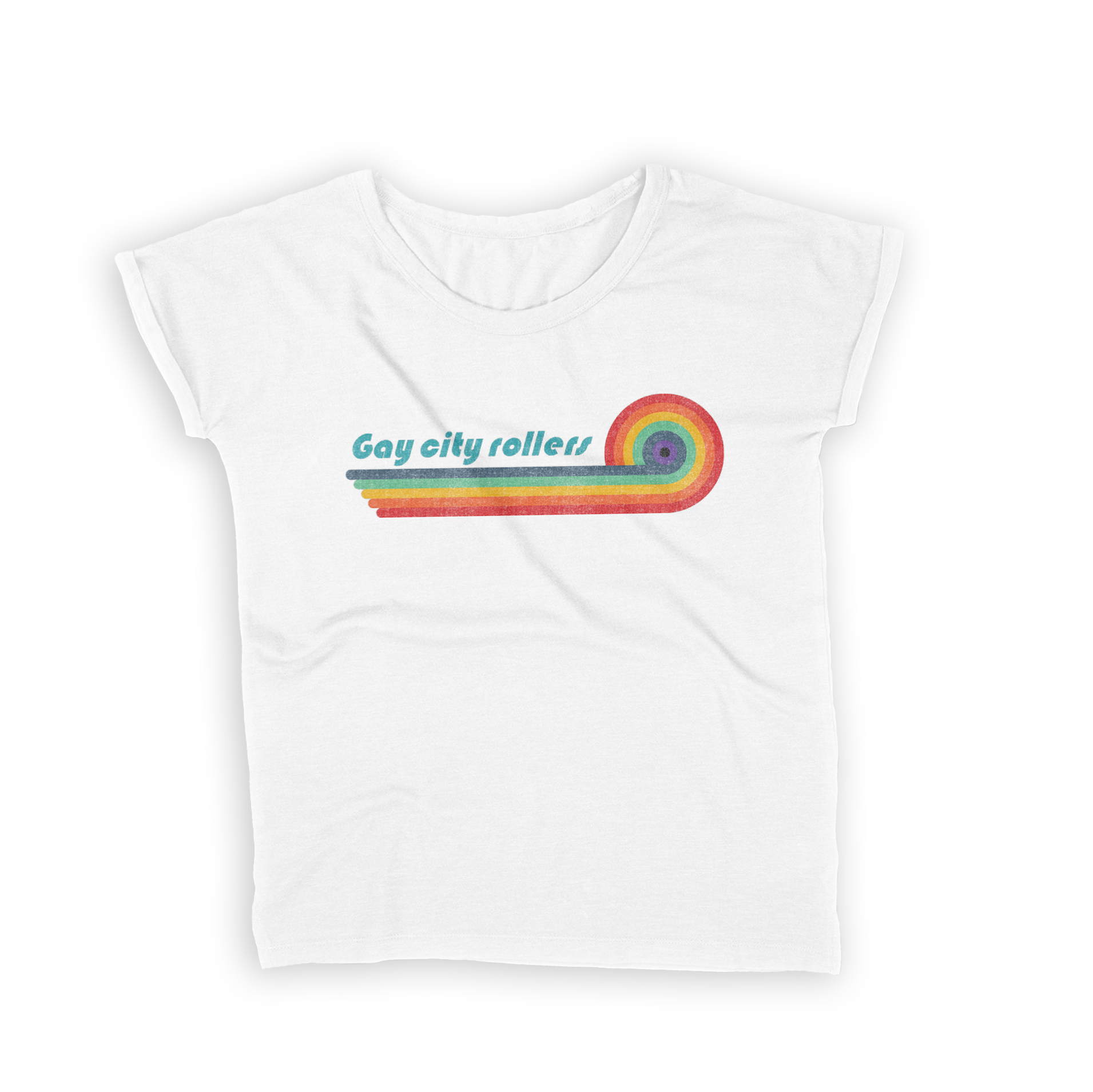 PRIDE GAY CITY ROLLERS T-shirt hvid