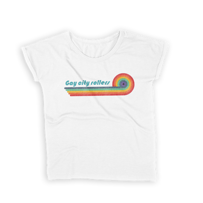 PRIDE GAY CITY ROLLERS T-shirt hvid