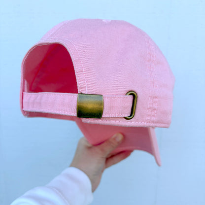 nej hat back dad cap pink
