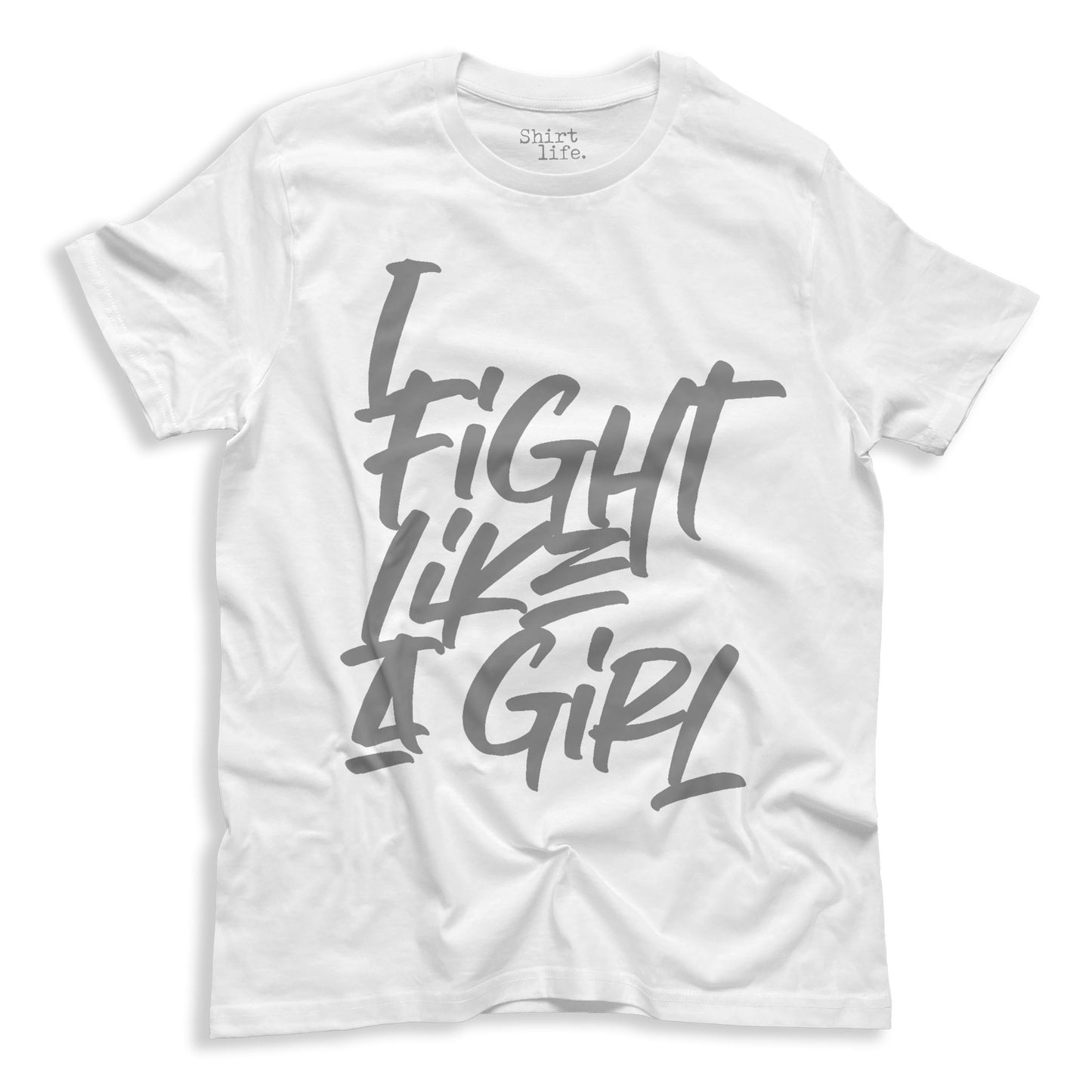 I fight like a girl feminism 
shirt organic