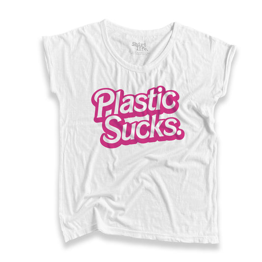 Plastic sucks barbie slub shirt 